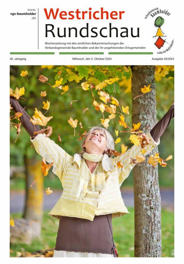 Westricher Rundschau VG Baumholder Titelblatt 40/2024