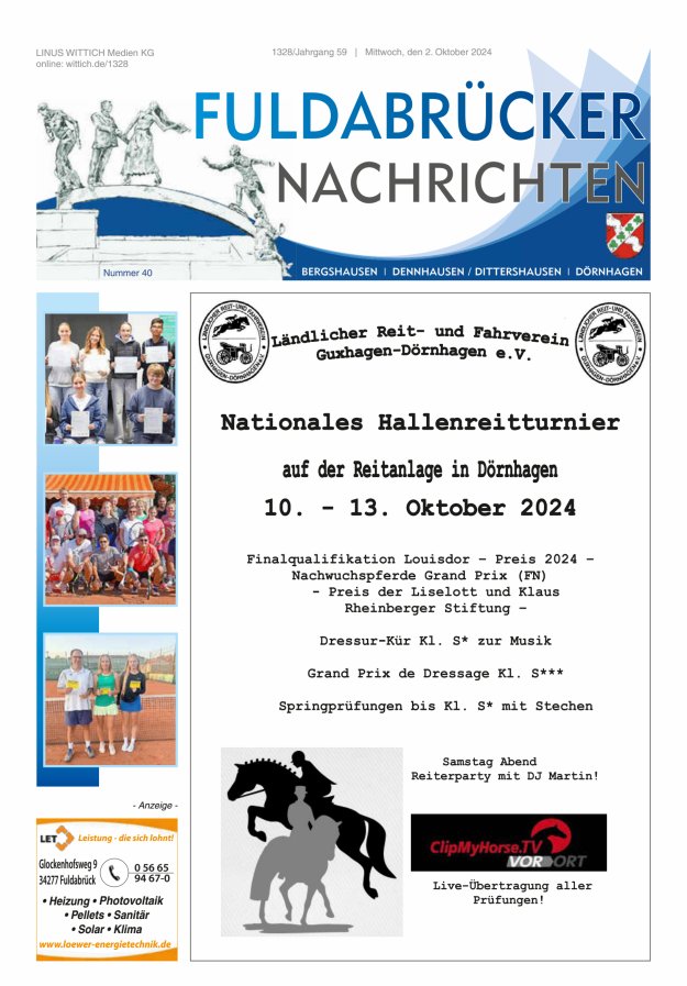 Fuldabrücker Nachrichten Titelblatt 40/2024