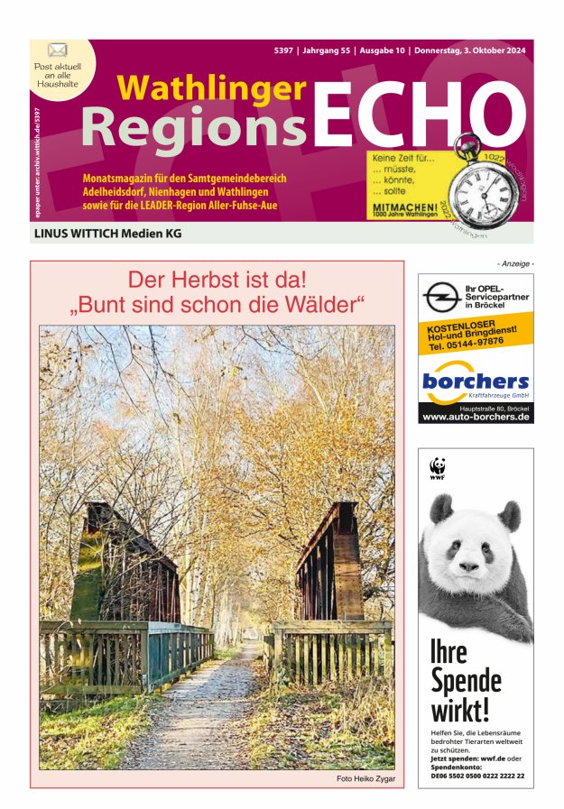 Wathlinger RegionsEcho Titelblatt 10/2024
