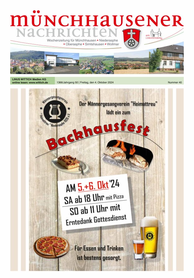 Münchhausener Nachrichten Titelblatt 40/2024