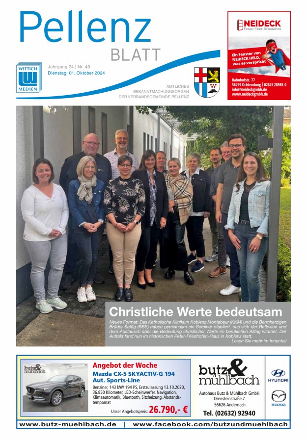 Pellenzblatt Titelblatt 40/2024