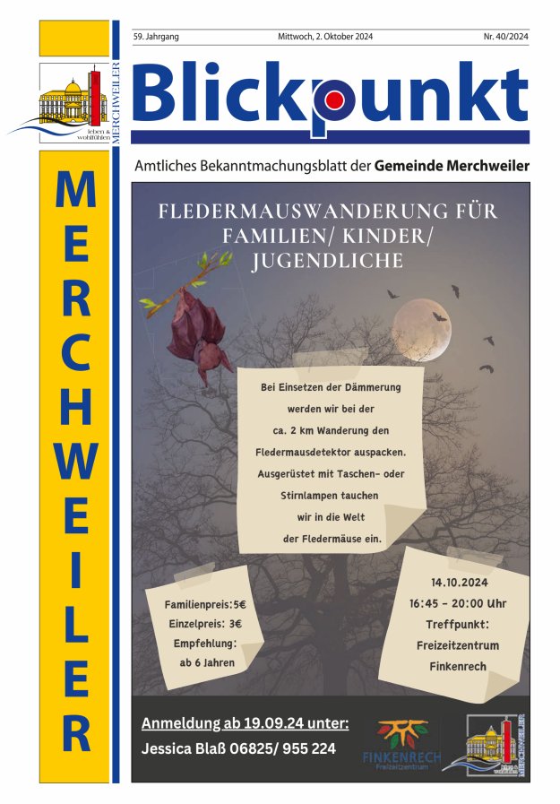 Blickpunkt Merchweiler Titelblatt 40/2024