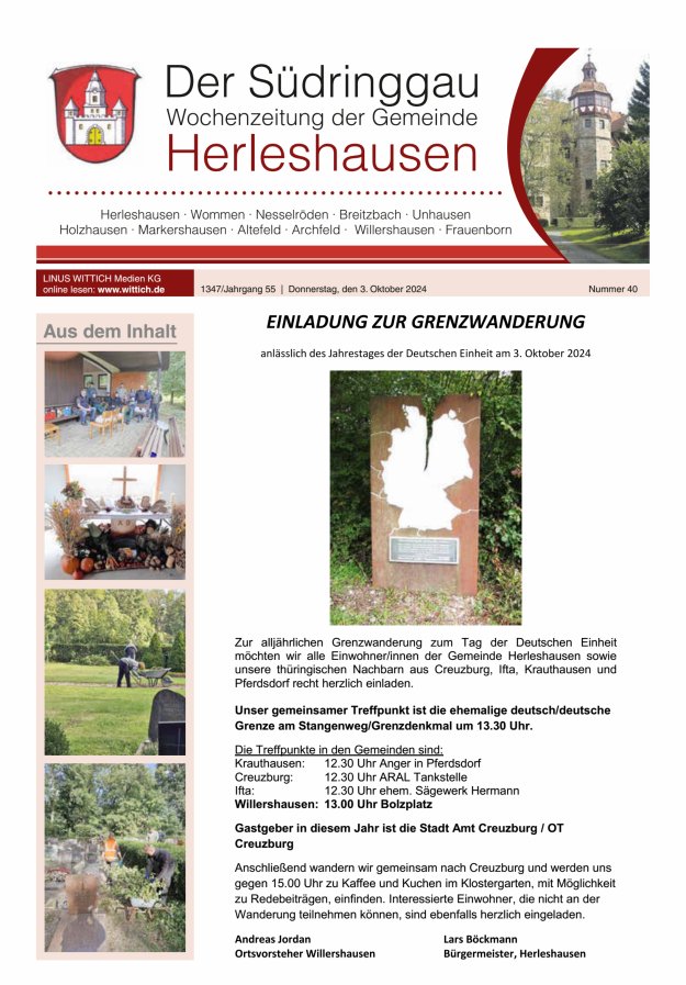Der Südringgau Titelblatt 40/2024
