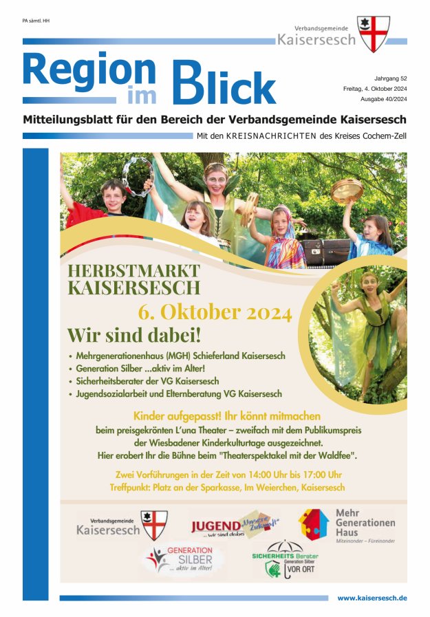Region im Blick VG Kaisersesch Titelblatt 40/2024