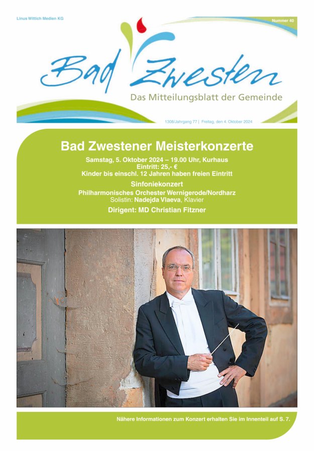 Heimatzeitung Bad Zwesten Titelblatt 40/2024
