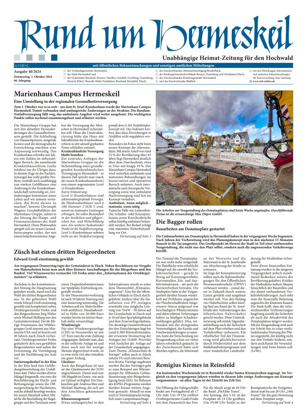 Rund um Hermeskeil Titelblatt 40/2024