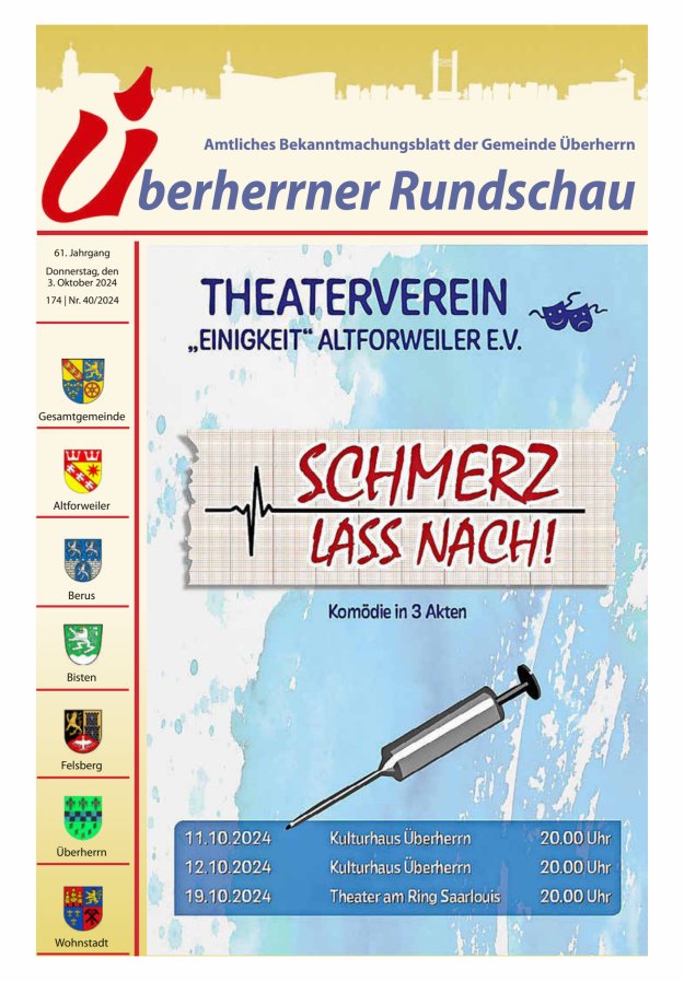 Überherrner Rundschau Titelblatt 40/2024