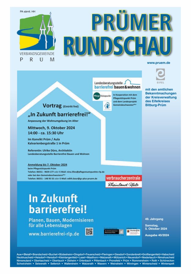 Prümer Rundschau Titelblatt 40/2024