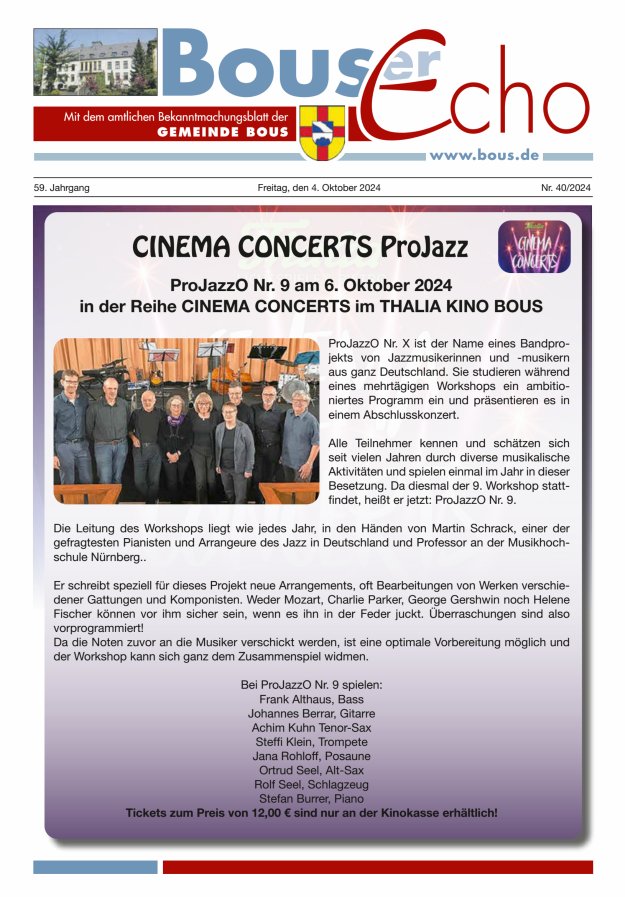 Bouser Echo Titelblatt 40/2024