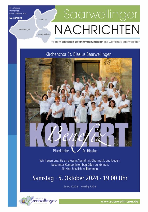Saarwellinger Nachrichten Titelblatt 40/2024
