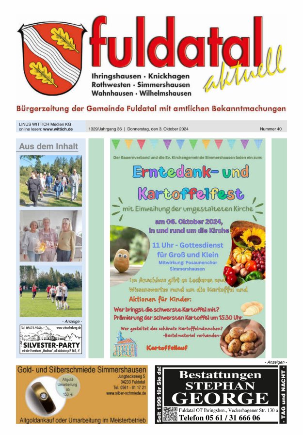 Fuldatal aktuell Titelblatt 40/2024