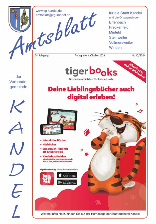 Amtsblatt VG Kandel Titelblatt 40/2024