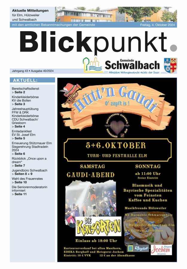 Blickpunkt Schwalbach Titelblatt 40/2024