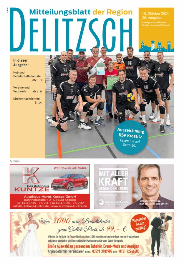 Mitteilungsblatt der Region Delitzsch Titelblatt 20/2024