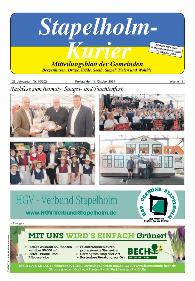 Stapelholm-Kurier Titelblatt 10/2024