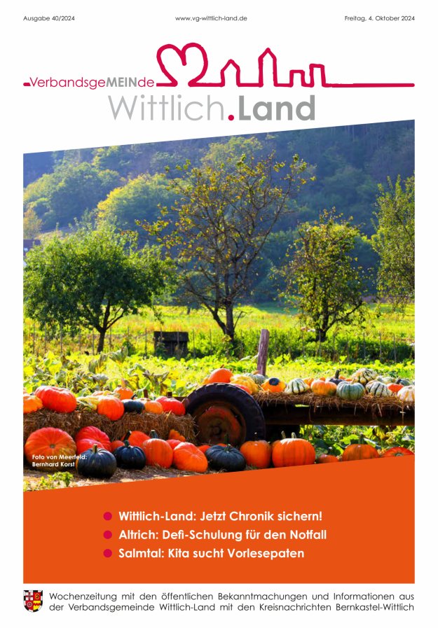Mein Wittlich.Land Titelblatt 40/2024