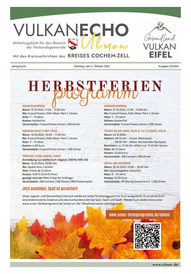 Vulkan Echo VG Ulmen Titelblatt 40/2024