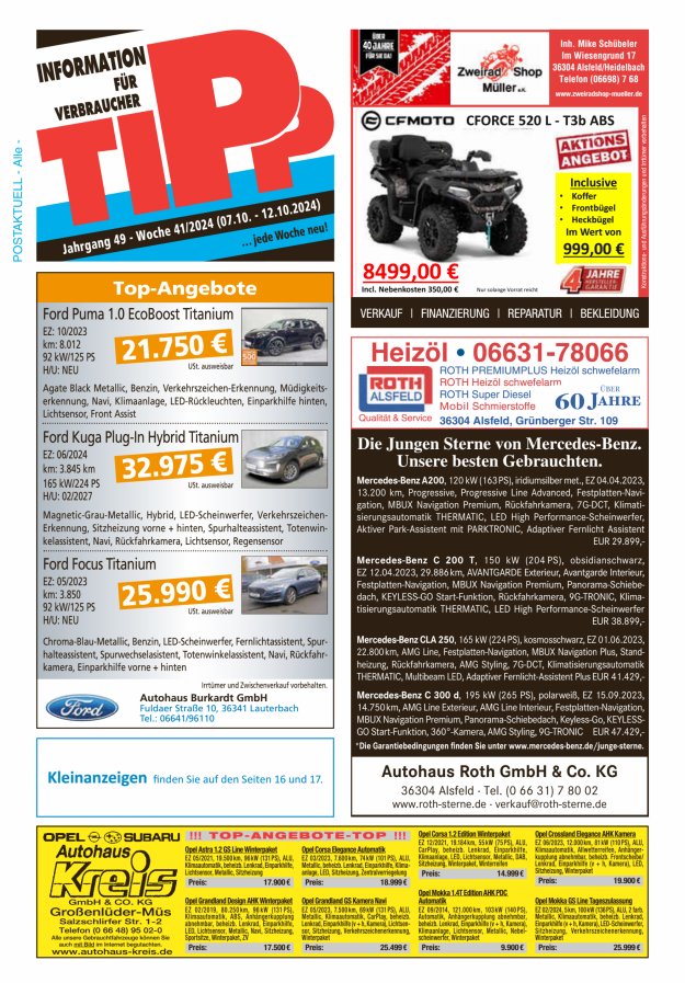 Tipp Vogelsberg Titelblatt 41/2024