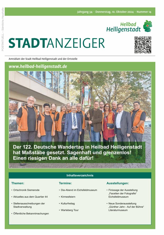 Heiligenstadt Anzeiger Titelblatt 14/2024