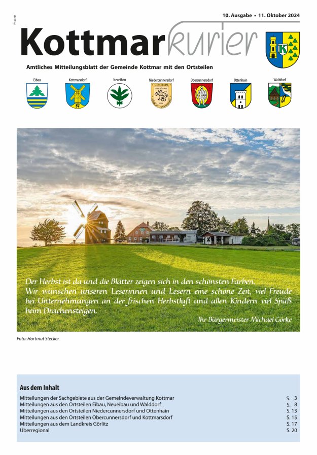 Kottmarkurier Titelblatt 11/2024