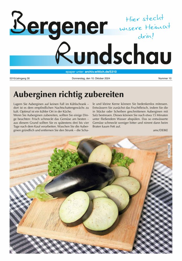 Bergener Rundschau Titelblatt 10/2024