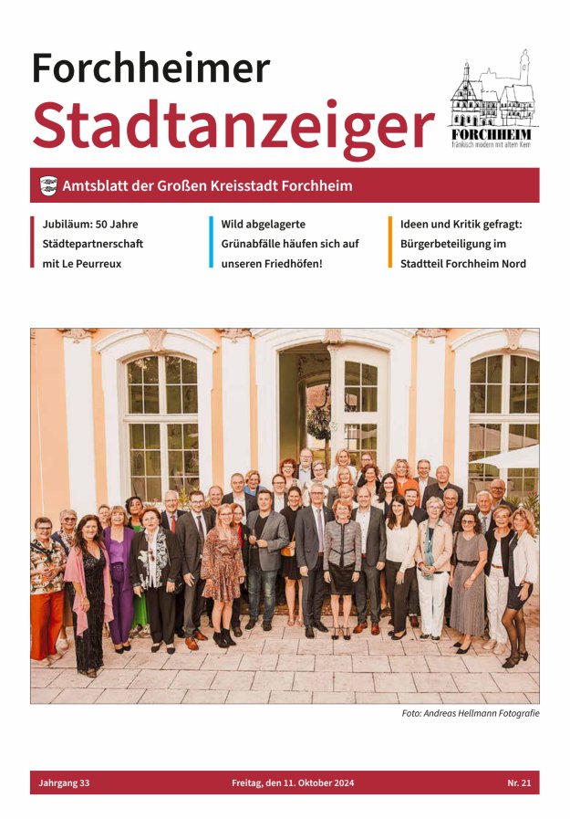 Forchheimer Stadtanzeiger Titelblatt 21/2024