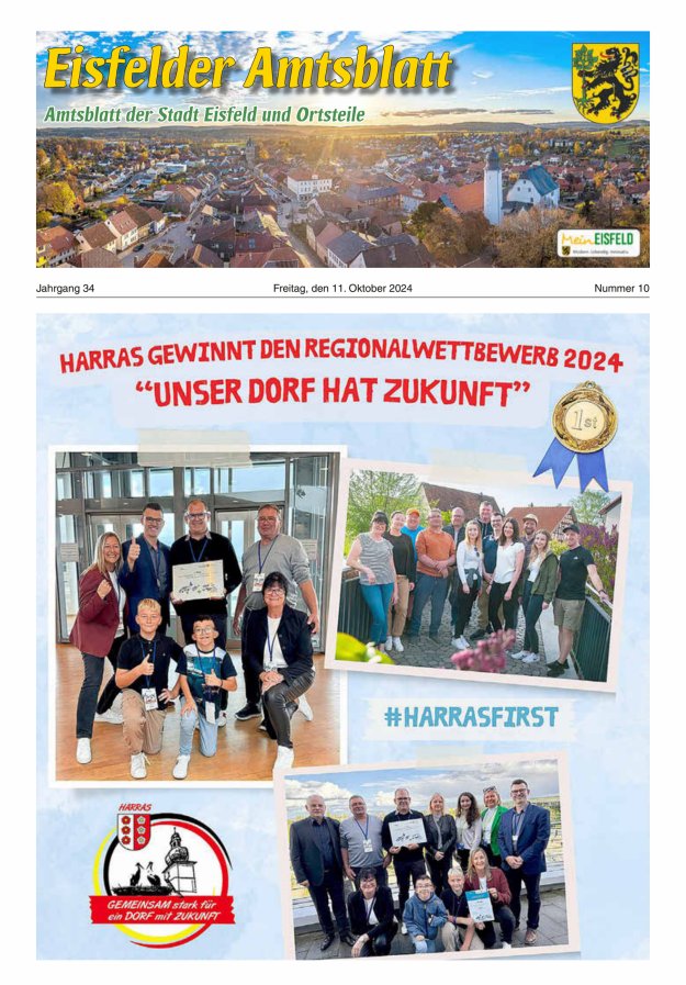 Eisfelder Amtsblatt Titelblatt 10/2024