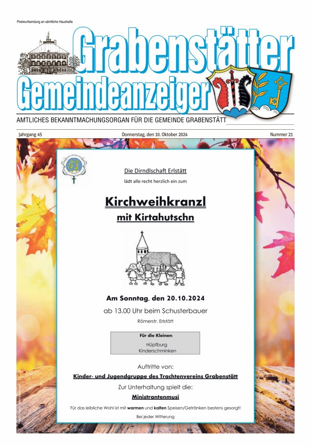 Grabenstätter Gemeindeanzeiger Titelblatt 21/2024