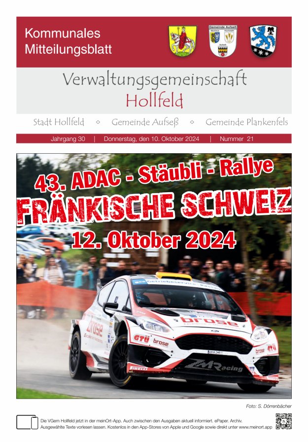 MB der Verwaltungsgemeinschaft Hollfeld  Titelblatt 21/2024