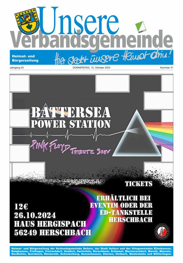 Unsere Verbandsgemeinde Selters Ww Titelblatt 41/2024