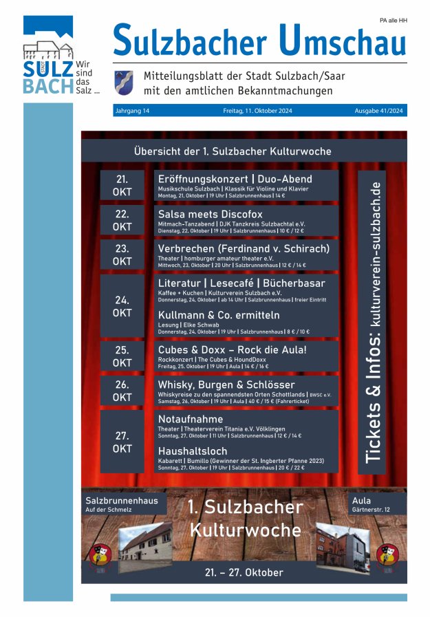 Sulzbacher Umschau Titelblatt 41/2024