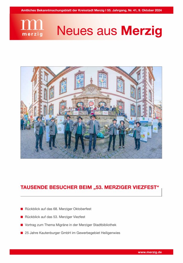 Neues aus Merzig Titelblatt 41/2024