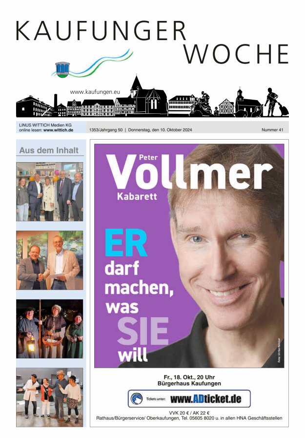 Kaufunger Woche Titelblatt 41/2024