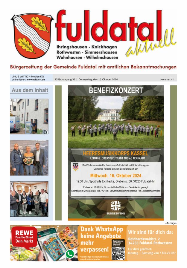 Fuldatal aktuell Titelblatt 41/2024