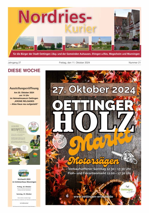 NordRies-Kurier Titelblatt 21/2024