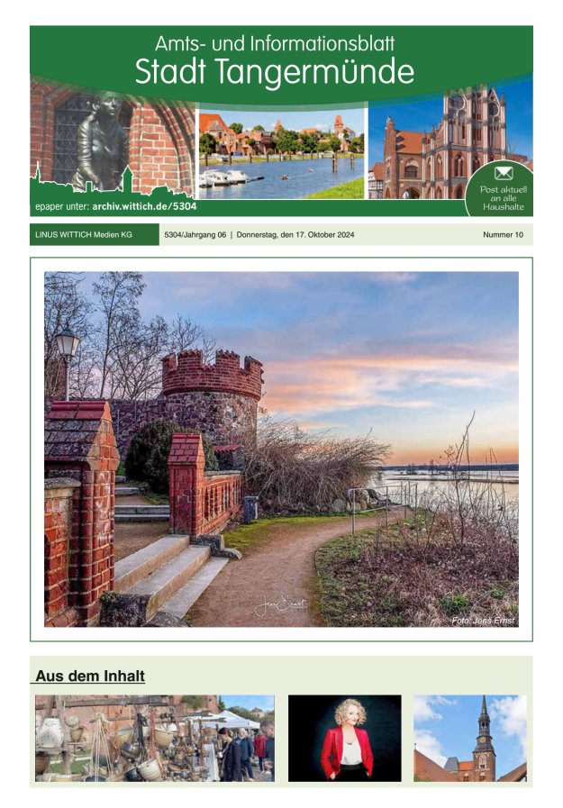 Tangermünde Titelblatt 10/2024