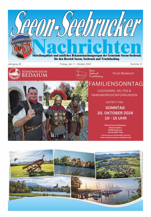 Seeon-Seebrucker Nachrichten Titelblatt 41/2024