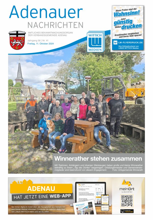 Adenauer Nachrichten Titelblatt 41/2024