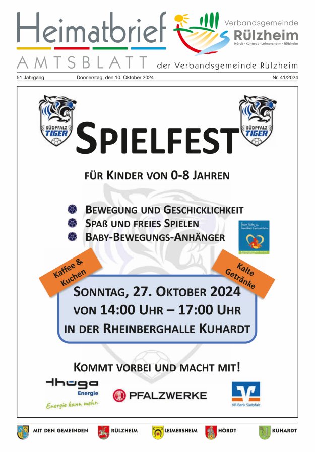 Heimatbrief VG Rülzheim Titelblatt 41/2024