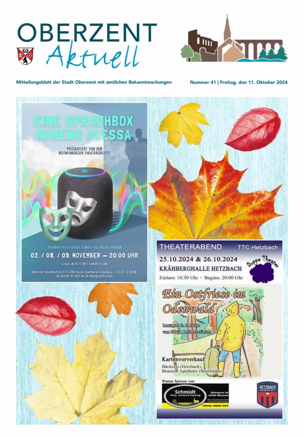 Oberzent aktuell Titelblatt 41/2024