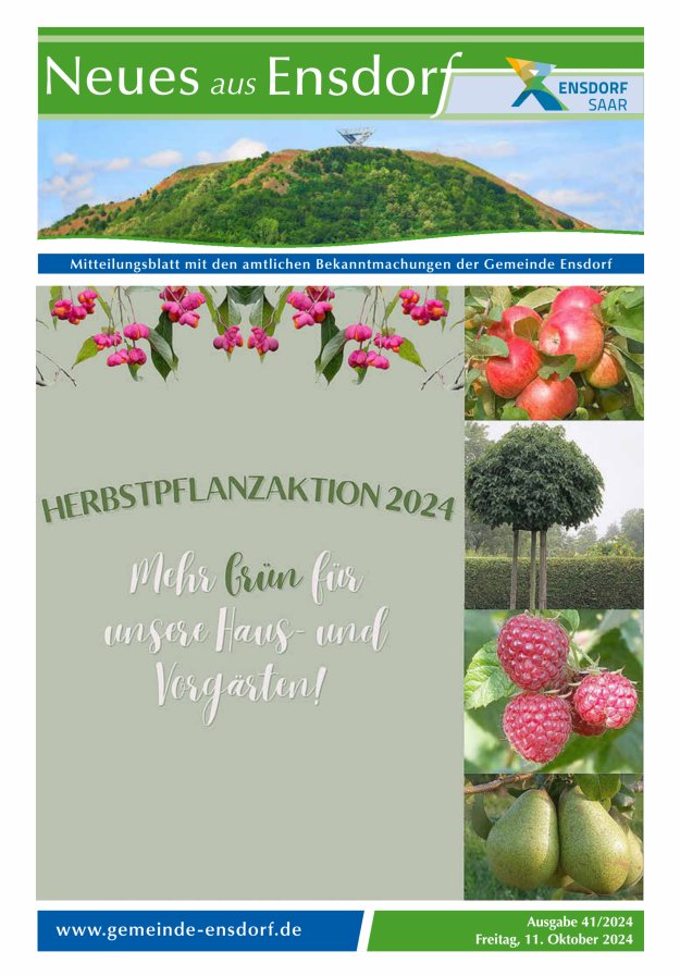 Neues aus Ensdorf Titelblatt 41/2024