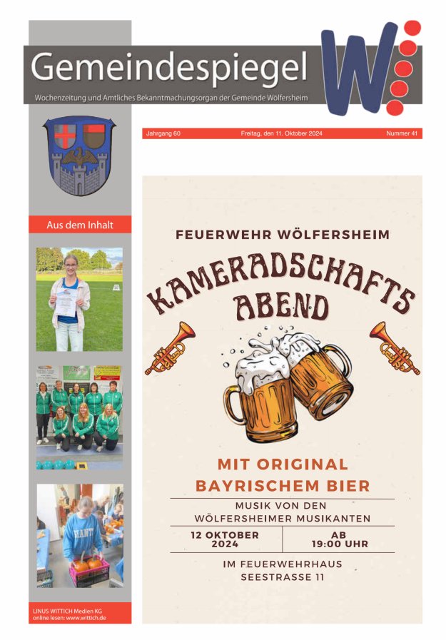 Der Gemeindespiegel Titelblatt 41/2024