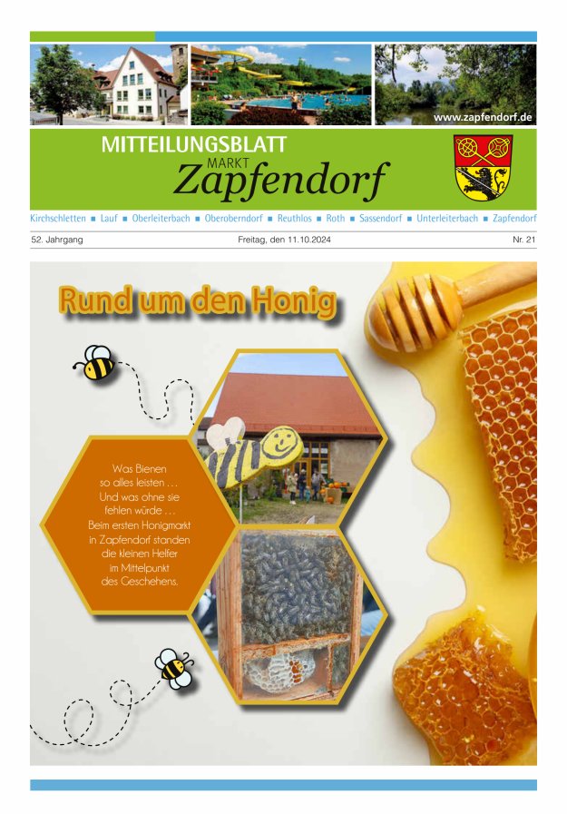 Mitteilungsblatt Markt Zapfendorf Titelblatt 21/2024