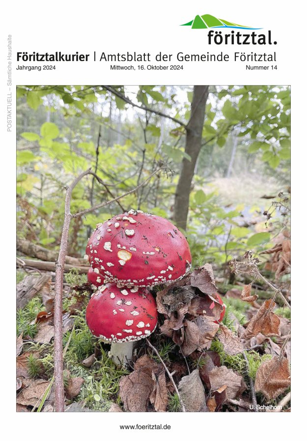 Amtsblatt der Gemeinde Föritztal Titelblatt 14/2024