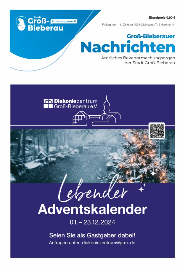 Groß-Bieberauer Nachrichten Titelblatt 41/2024
