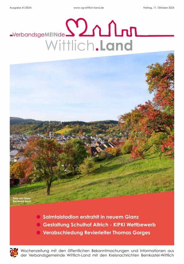 Mein Wittlich.Land Titelblatt 41/2024