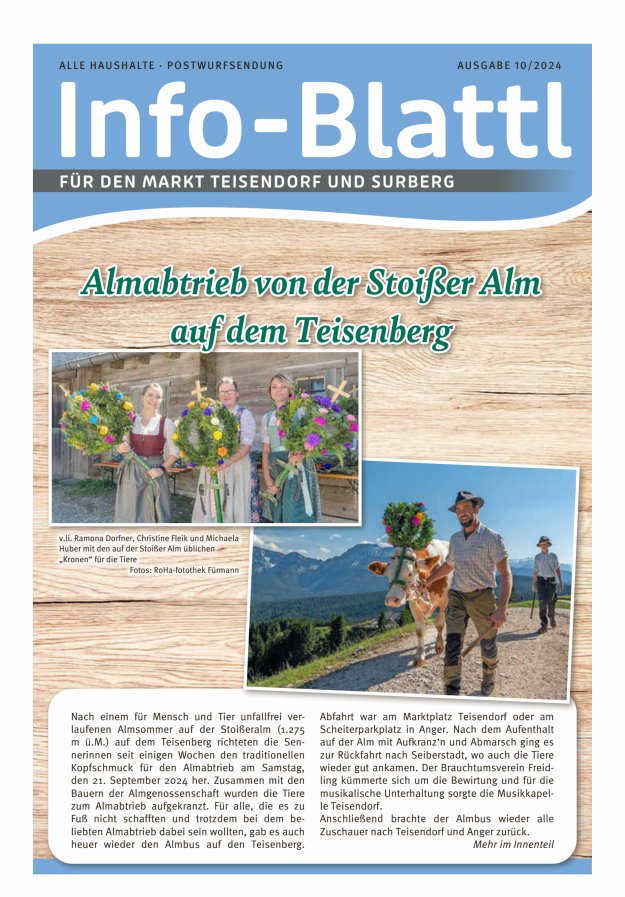 Infoblattl Teisendorf Titelblatt 10/2024