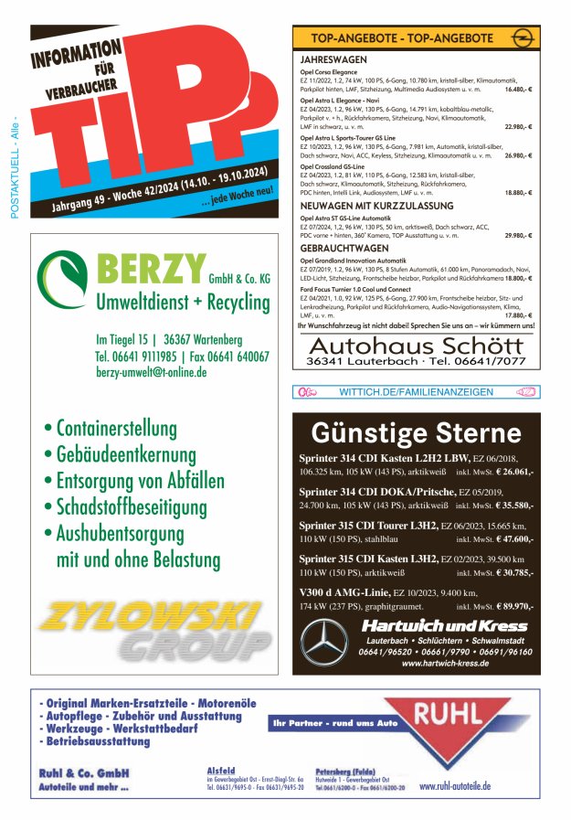 Tipp Vogelsberg Titelblatt 42/2024
