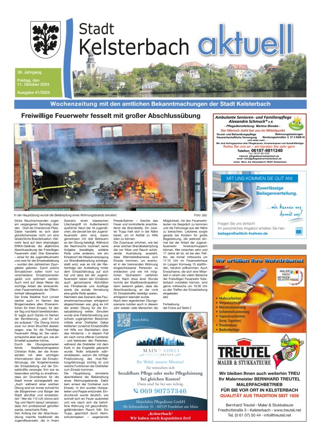 Kelsterbach aktuell Titelblatt 41/2024
