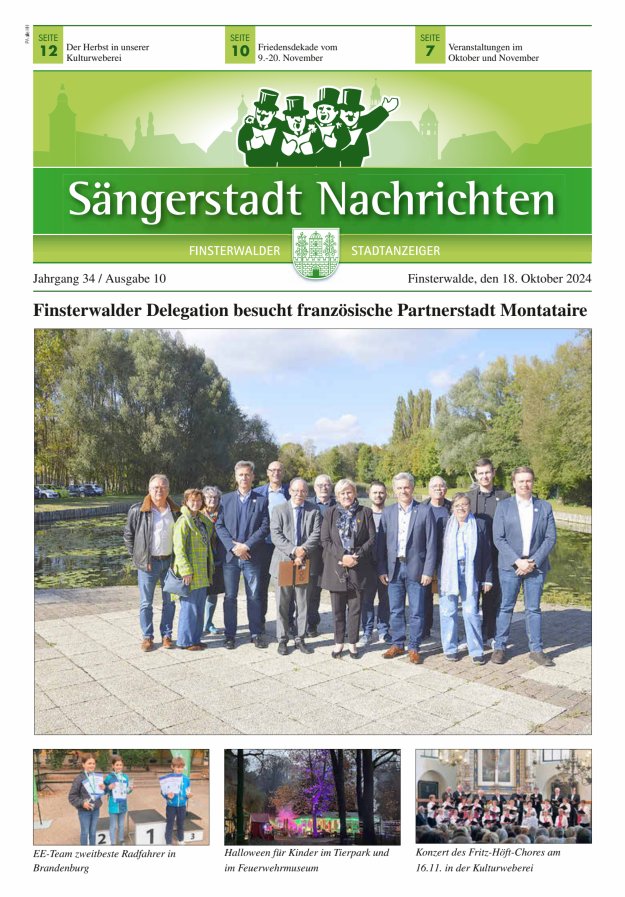 Sängerstadt Nachrichten  Titelblatt 10/2024